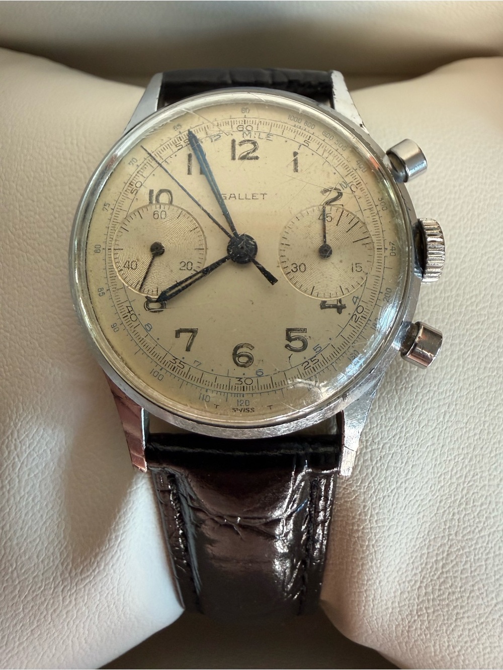 Gallet Multichron 45 Two Register Chronograph Wristwatch - Serviced